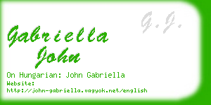 gabriella john business card